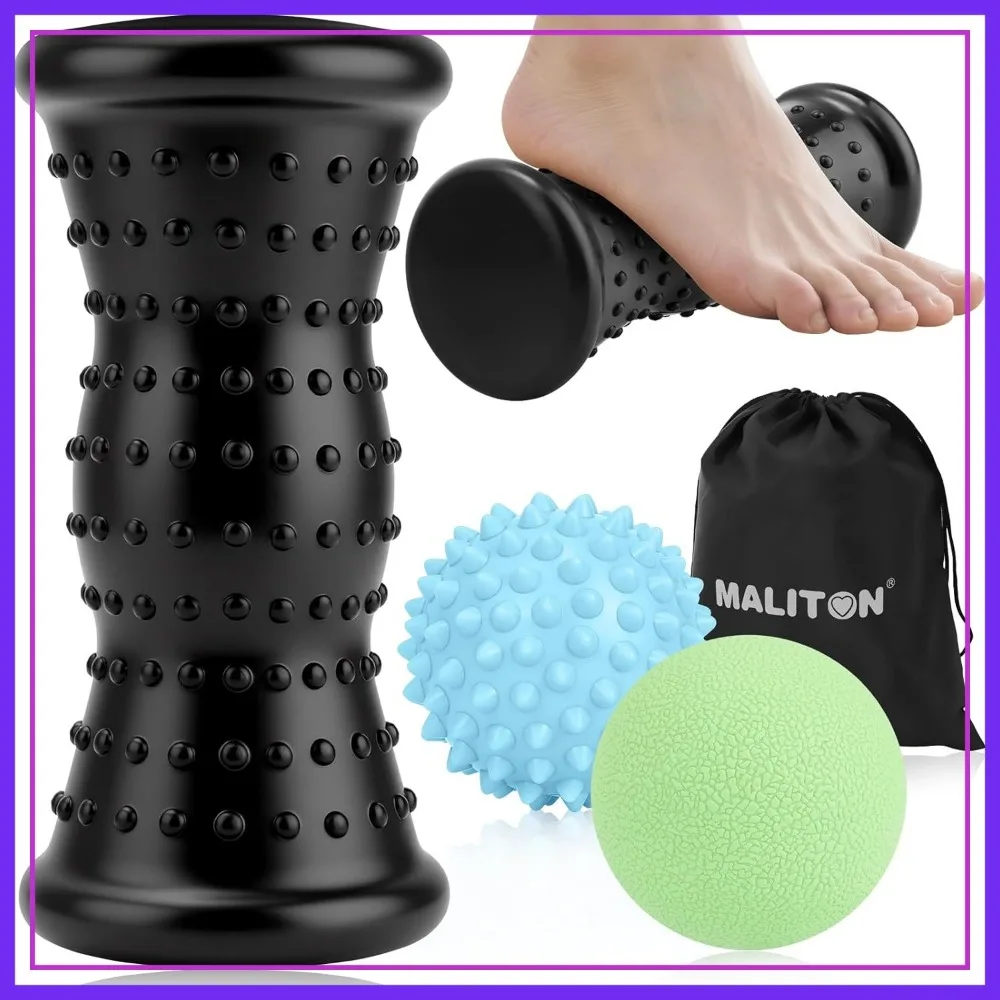3-in-1 Massage Ball Set for Plantar Fasciitis Relief - Foot Roller, Spiky Ball & Lacrosse Ball for Deep Tissue Massage
3-in-1 Massage Ball Set for Plantar Fasciitis Relief - Foot Roller, Spiky Ball & Lacrosse Ball for Deep Tissue Massage