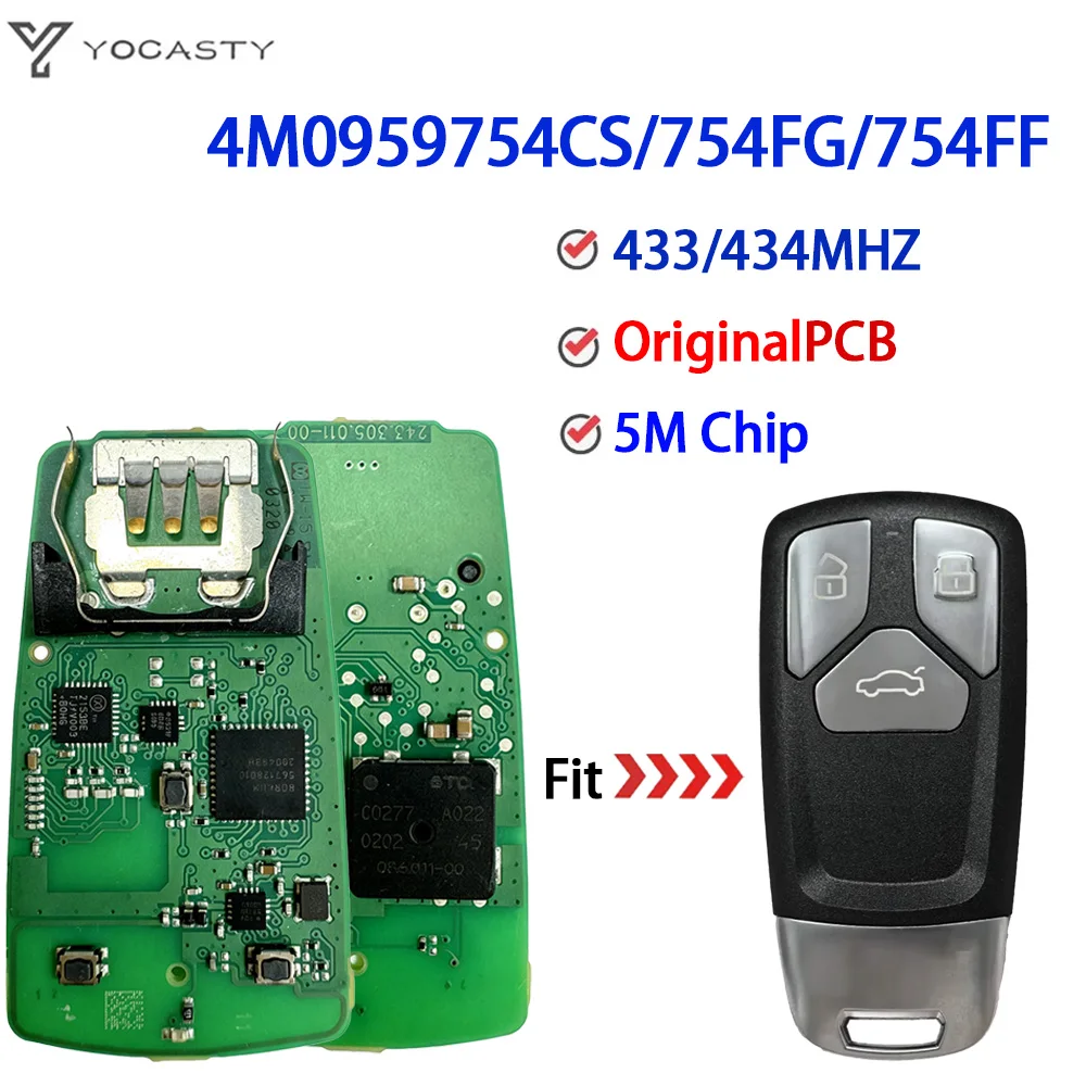 YOCASTY Original PCB Smart Remote Keyless Go 433/434Mhz 5M MLB-Key PCB For Audi A4L A5 A6L Q5L Q7 Q8 RS4 RS5 RS6 RS7 2017-2024
YOCASTY Original PCB Smart Remote Keyless Go 433/434Mhz 5M MLB-Key PCB For Audi A4L A5 A6L Q5L Q7 Q8 RS4 RS5 RS6 RS7 2017-2024