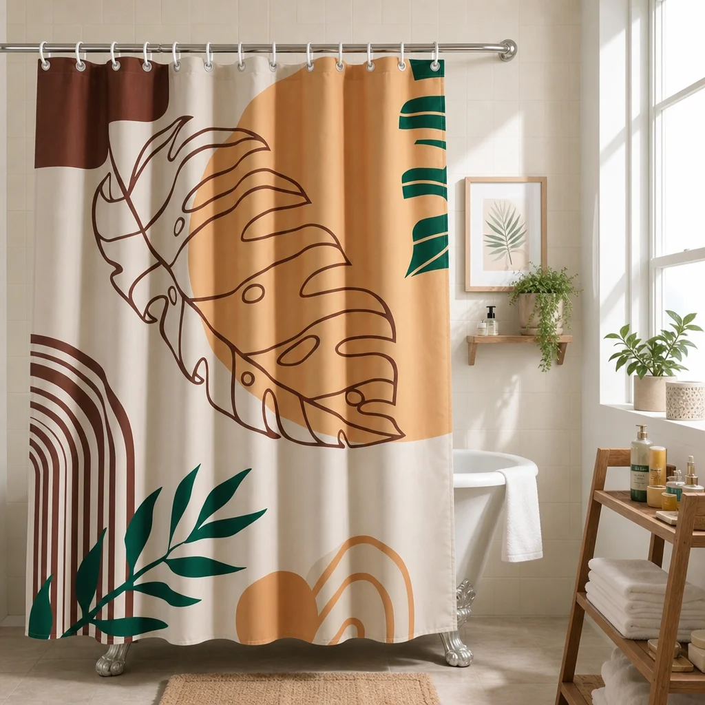 Boho Abstract Shower Curtain Monstera Leaves Bath Curtains Terracotta Orange Waterproof Polyester Modern Bathroom Decoration
Boho Abstract Shower Curtain Monstera Leaves Bath Curtains Terracotta Orange Waterproof Polyester Modern Bathroom Decoration