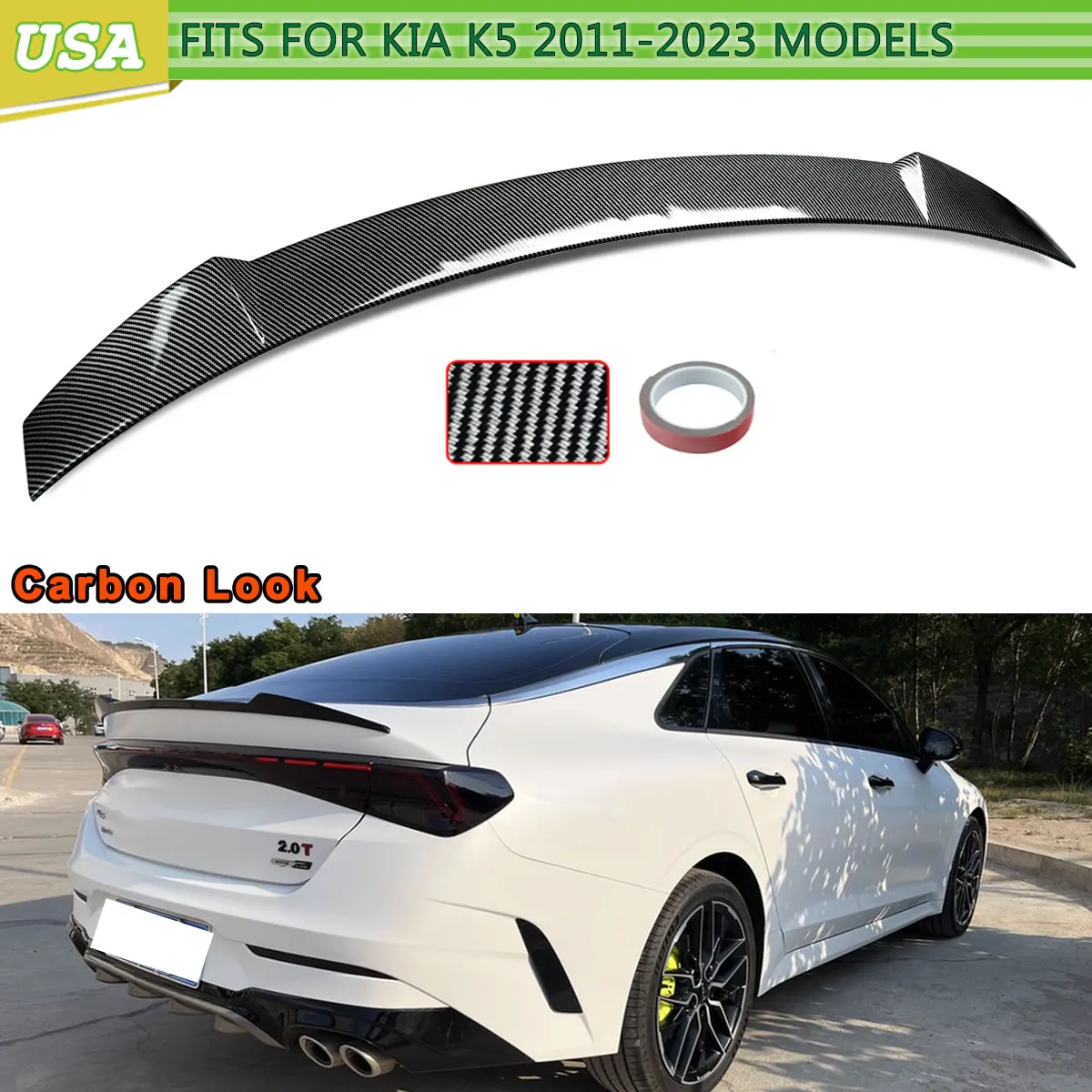 Carbon Look Lip Replace For KIA K5 Sedan 2021 2022 2023 Factory Style Rear Trunk Lid Spoiler Wing Accessories for Car
Carbon Look Lip Replace For KIA K5 Sedan 2021 2022 2023 Factory Style Rear Trunk Lid Spoiler Wing Accessories for Car