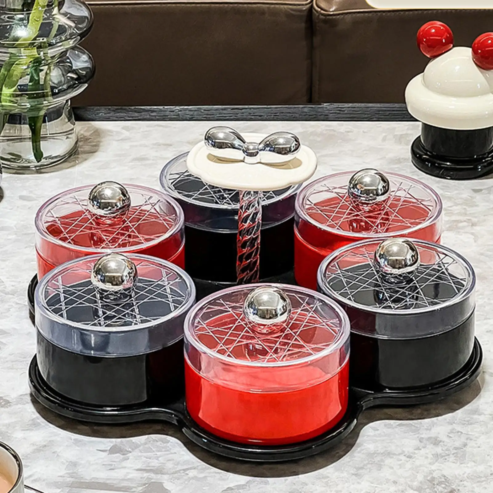 Divided Serving Tray Rotating Party Nuts Food Platter Vegetable Tray with Lid for Food Table Kids Adults Travel Picnic Catering
Divided Serving Tray Rotating Party Nuts Food Platter Vegetable Tray with Lid for Food Table Kids Adults Travel Picnic Catering