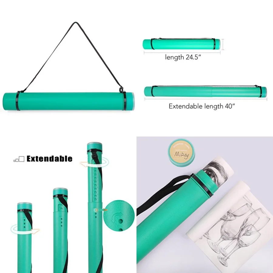 Прочный тубус для хранения плакатов с ремнями, 24-40 дюймов, раздвижной, для чертежей, произведений искусства, карт, плакатов, цвет зеленый
Прочный тубус для хранения плакатов с ремнями, 24-40 дюймов, раздвижной, для чертежей, произведений искусства, карт, плакатов, цвет зеленый