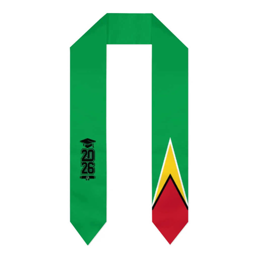 Class of 2026 Guyana Flag Scarf Graduation Sash Stole International Study Abroad Adult Unisex Party Accessory Top Print
Class of 2026 Guyana Flag Scarf Graduation Sash Stole International Study Abroad Adult Unisex Party Accessory Top Print