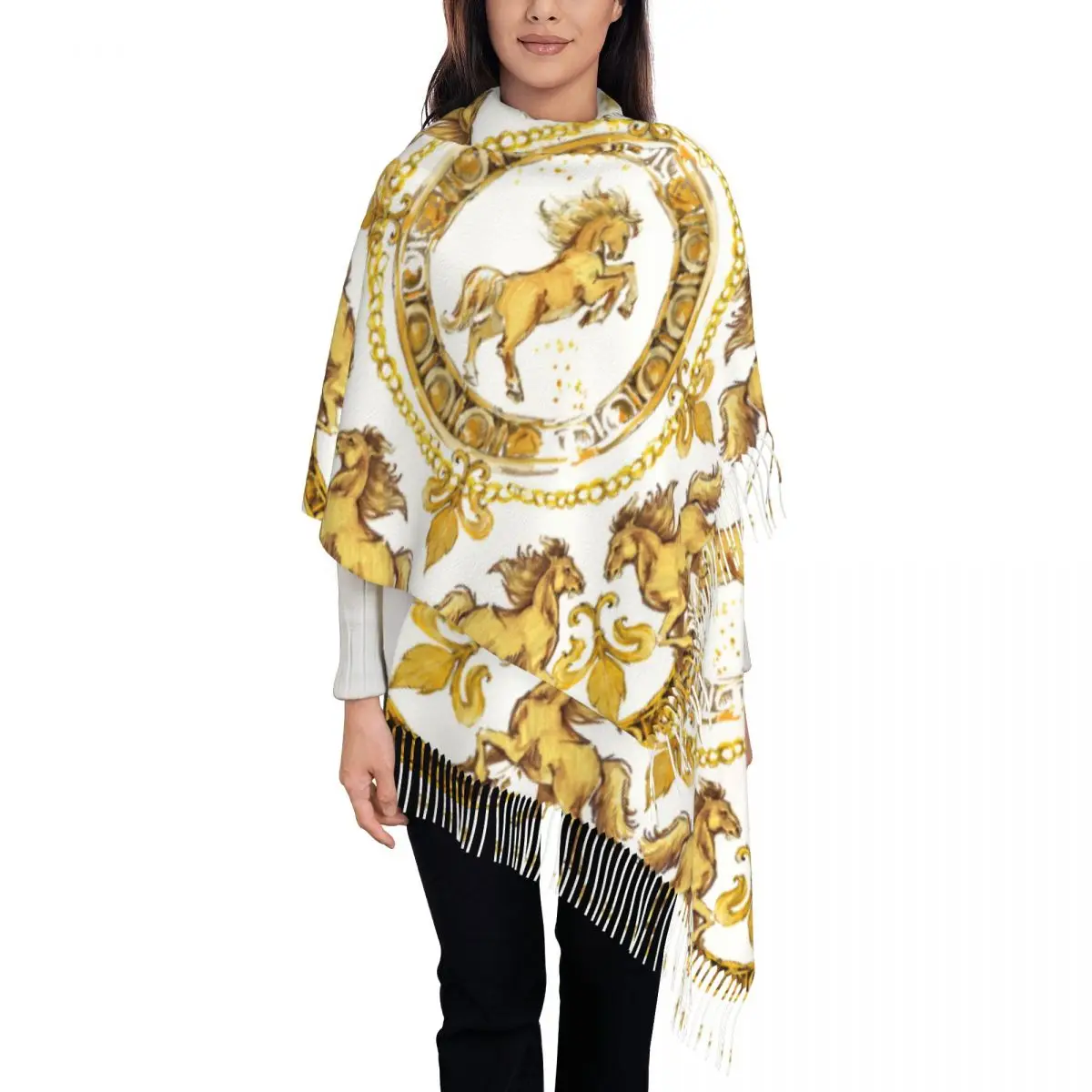 Personalized Printed Luxury Golden Horses European Floral Scarf Men Women Winter Fall Warm Scarves Shawl Wrap
Personalized Printed Luxury Golden Horses European Floral Scarf Men Women Winter Fall Warm Scarves Shawl Wrap