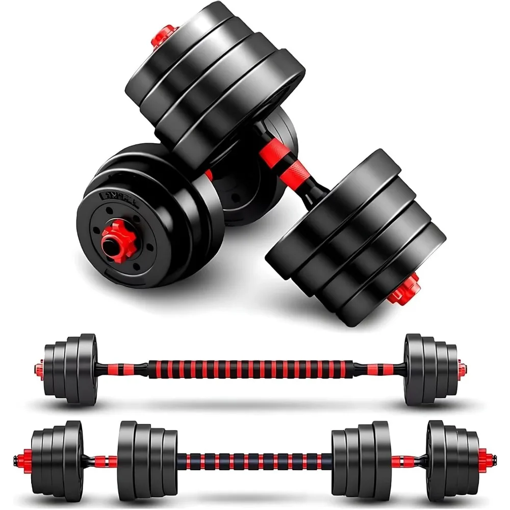 Adjustable Dumbbells Set of 2 Convertible to Barbell Free Weights Pair for Home Gym Men and Women
Adjustable Dumbbells Set of 2 Convertible to Barbell Free Weights Pair for Home Gym Men and Women
