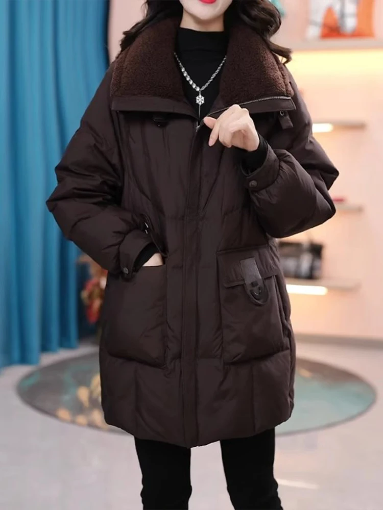 Fashionable Thickened Cotton Jacket Women's Style Warmth Mommy Clothes Korean Version Straight Cut Long Sleeve Zipper Closure
Fashionable Thickened Cotton Jacket Women's Style Warmth Mommy Clothes Korean Version Straight Cut Long Sleeve Zipper Closure