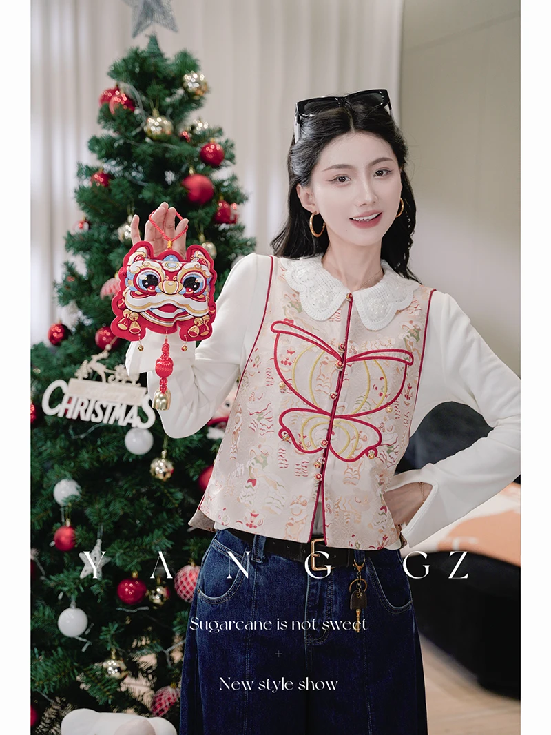 Новый китайский кардиган-жилет в стиле ханьфу для женщин, оригинальный дизайн, свободный крой...
Новый китайский кардиган-жилет в стиле ханьфу для женщин, оригинальный дизайн, свободный крой...