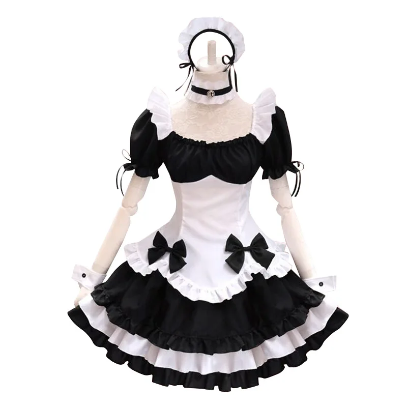 Anime Black Maid Costumes French Bowknot Dress Girl Lolita Maid Outfit Lace-up Cosplay Costume Stage Party Costumes
Anime Black Maid Costumes French Bowknot Dress Girl Lolita Maid Outfit Lace-up Cosplay Costume Stage Party Costumes