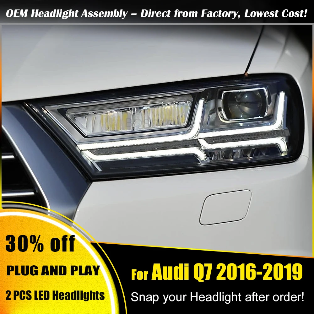 2 шт. автомобильные светодиодные фары для Audi Q7 2016 2017 2018 2019 модифицированные передние светодиодные фары указателя поворота DRL в сборе автомобильные аксессуары
2 шт. автомобильные светодиодные фары для Audi Q7 2016 2017 2018 2019 модифицированные передние светодиодные фары указателя поворота DRL в сборе автомобильные аксессуары