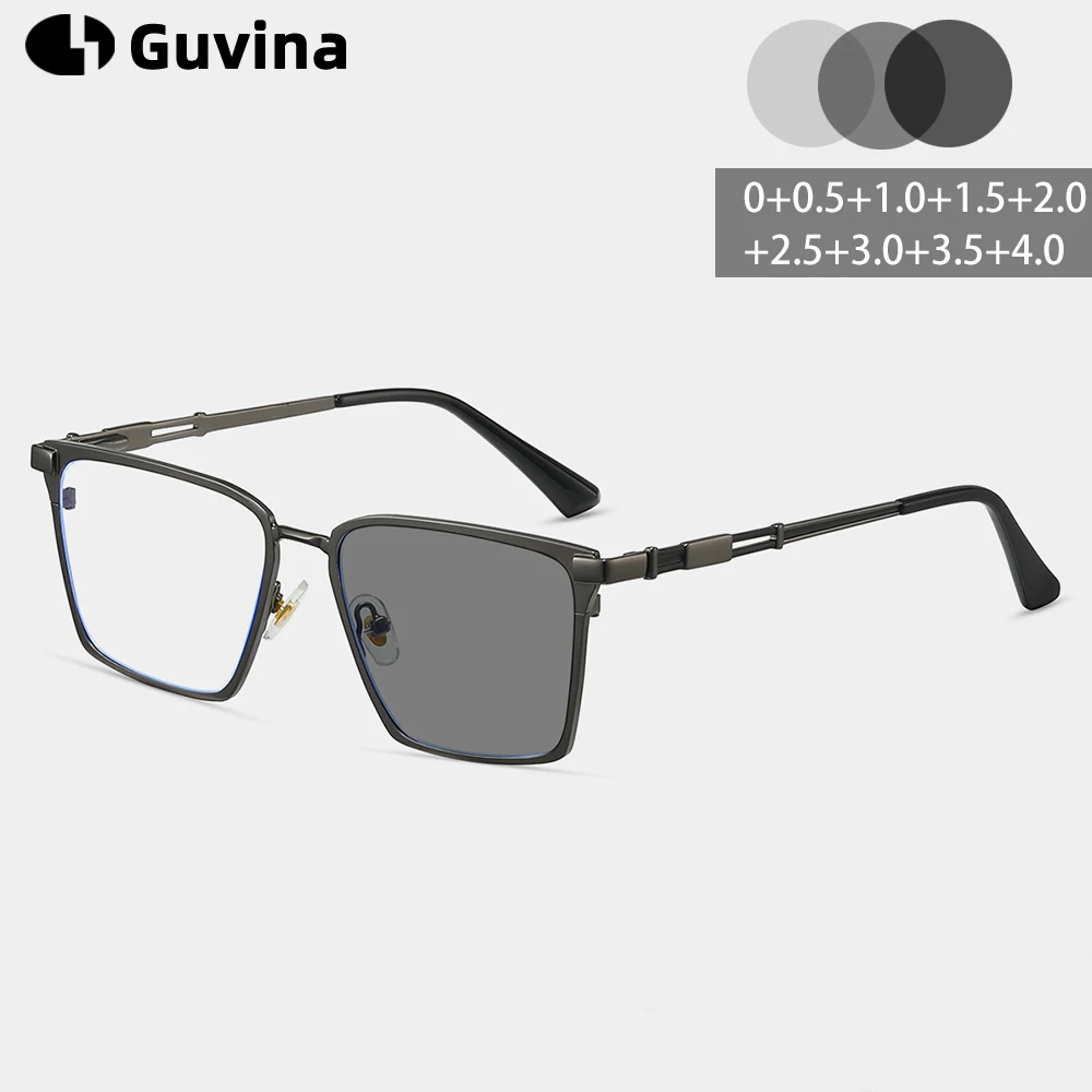 Photochromic Reading Glasses for Men Comfortable Rectangular Men Business Full Rim Spectacle Large Browline Metal Glasses Frame
Photochromic Reading Glasses for Men Comfortable Rectangular Men Business Full Rim Spectacle Large Browline Metal Glasses Frame