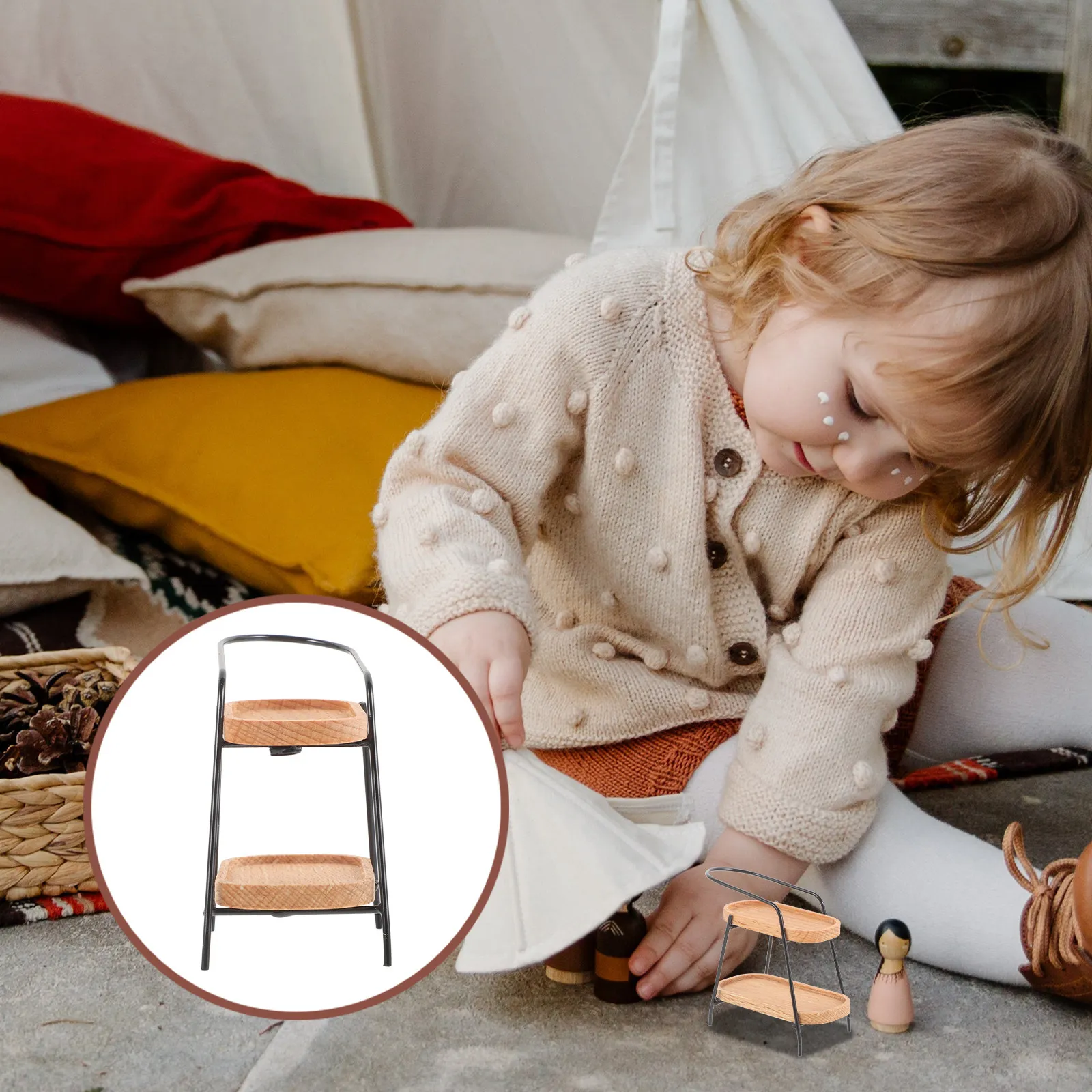 Miniature Storage Rack Natural Wood Metal Mini House Decoration Compact Adorable Tiny House Decor Lovely Miniature Furniture
Miniature Storage Rack Natural Wood Metal Mini House Decoration Compact Adorable Tiny House Decor Lovely Miniature Furniture