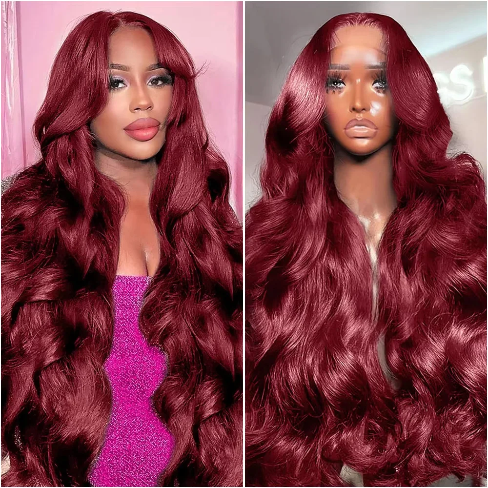 220 Density Burgundy 13x6 HD Lace Frontal 100% Human Hair Wigs 99j Body Wave 13x4 Lace Front Wigs Human Hair Brazilian Lace Wigs
220 Density Burgundy 13x6 HD Lace Frontal 100% Human Hair Wigs 99j Body Wave 13x4 Lace Front Wigs Human Hair Brazilian Lace Wigs