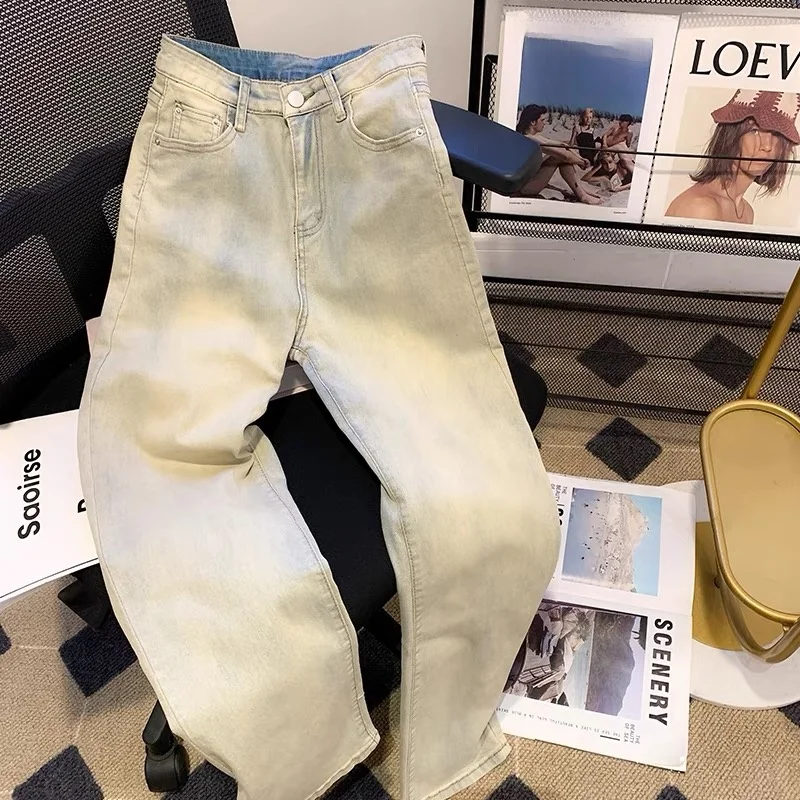 Мужские джинсы American High Street, желтые, с эффектом грязи, повседневные, прямые, в стиле ретро, весна-осень, новая трендовая модель от известного бренда
Мужские джинсы American High Street, желтые, с эффектом грязи, повседневные, прямые, в стиле ретро, весна-осень, новая трендовая модель от известного бренда