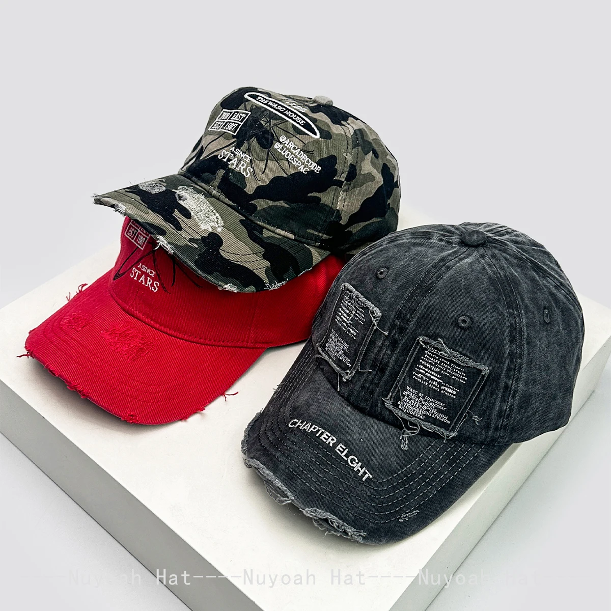 New Unisex Personal Letter Broken Style Baseball Hats Sunshade Street Versatile Distress Peaked Caps Hip Hop Fashion Outdoor ins
New Unisex Personal Letter Broken Style Baseball Hats Sunshade Street Versatile Distress Peaked Caps Hip Hop Fashion Outdoor ins