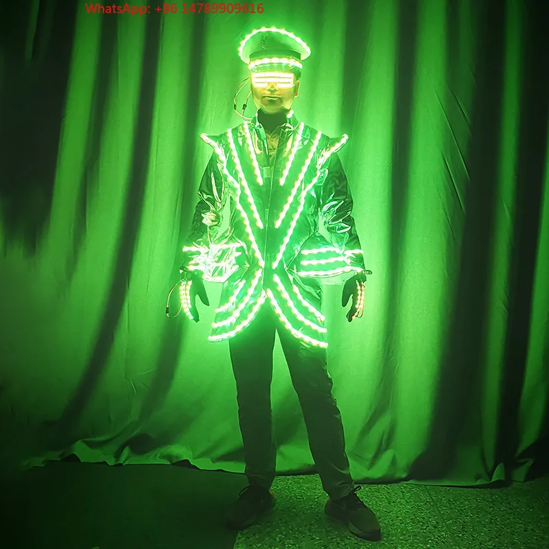 LED Luminous Robot CostumeHot Sale LED Costumes Clothes LED Lights Luminous Stage Dance Peorce Show Dress Singer Night Club St
LED Luminous Robot CostumeHot Sale LED Costumes Clothes LED Lights Luminous Stage Dance Peorce Show Dress Singer Night Club St