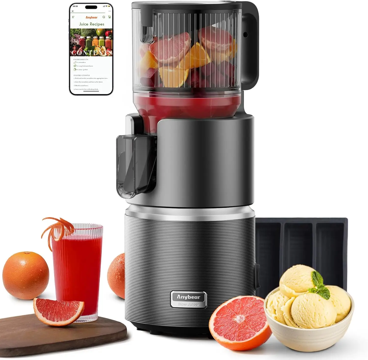 Cold Press Juicer with 4 9 Large Feed Chute 350W Masticating Juicer Machines with Dual Slow Squeezing Technology for Whole
Cold Press Juicer with 4 9 Large Feed Chute 350W Masticating Juicer Machines with Dual Slow Squeezing Technology for Whole