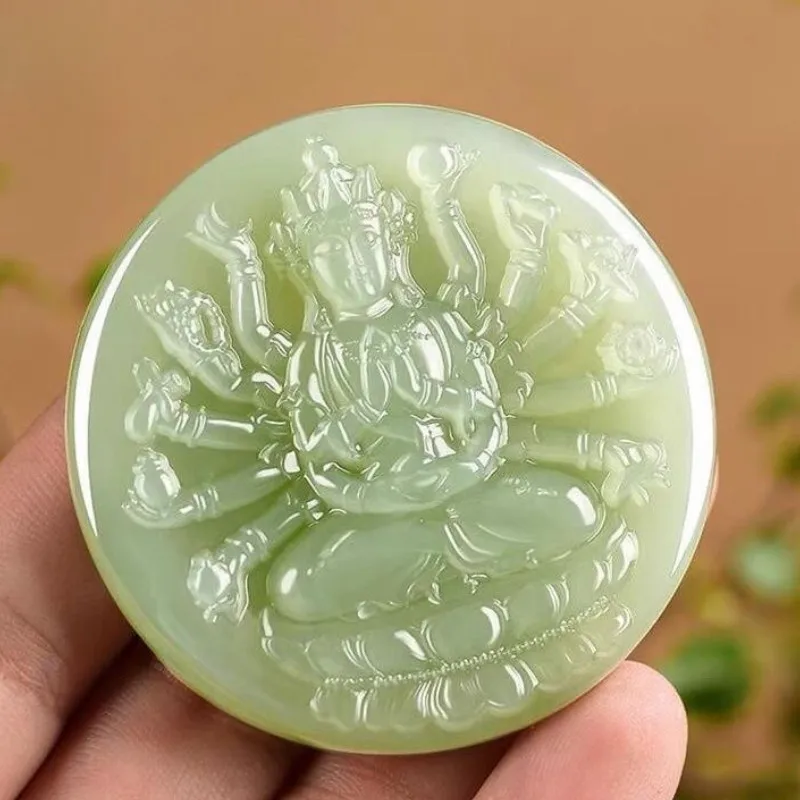 Thousand-handed Guanyin Bodhisattva Pendant Pendant, Men's and Women's Jade Necklace, Couple Patron Saint
Thousand-handed Guanyin Bodhisattva Pendant Pendant, Men's and Women's Jade Necklace, Couple Patron Saint