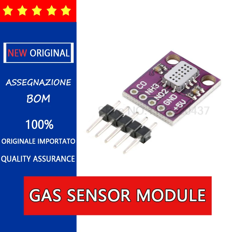MICS-6814 Gas Sensor Module Air Detection Carbon Monoxide CO/Nitrogen Dioxide NO2/Ammonia NH3
MICS-6814 Gas Sensor Module Air Detection Carbon Monoxide CO/Nitrogen Dioxide NO2/Ammonia NH3
