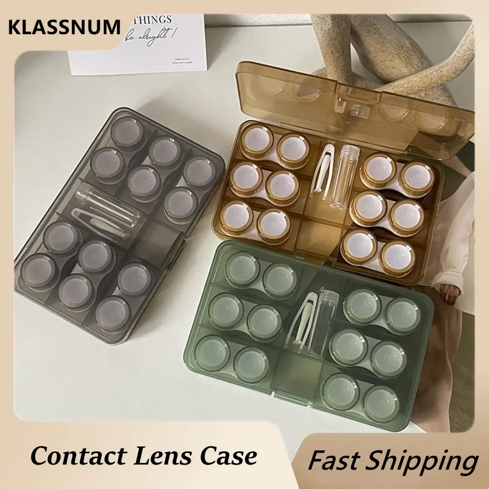 6 Pairs Large Contact Lens Storage Box Portable Travel Contact Lens Case For Makeup Beauty Pupil Box Tweezer Stick Container
6 Pairs Large Contact Lens Storage Box Portable Travel Contact Lens Case For Makeup Beauty Pupil Box Tweezer Stick Container