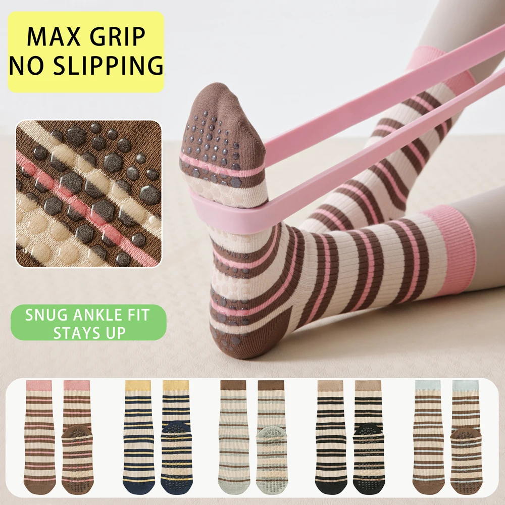 3Pairs Professional Yoga Socks Non-Slip Women‘s Pilates Socks with Bottom Grips for Barre Home Workout
3Pairs Professional Yoga Socks Non-Slip Women‘s Pilates Socks with Bottom Grips for Barre Home Workout