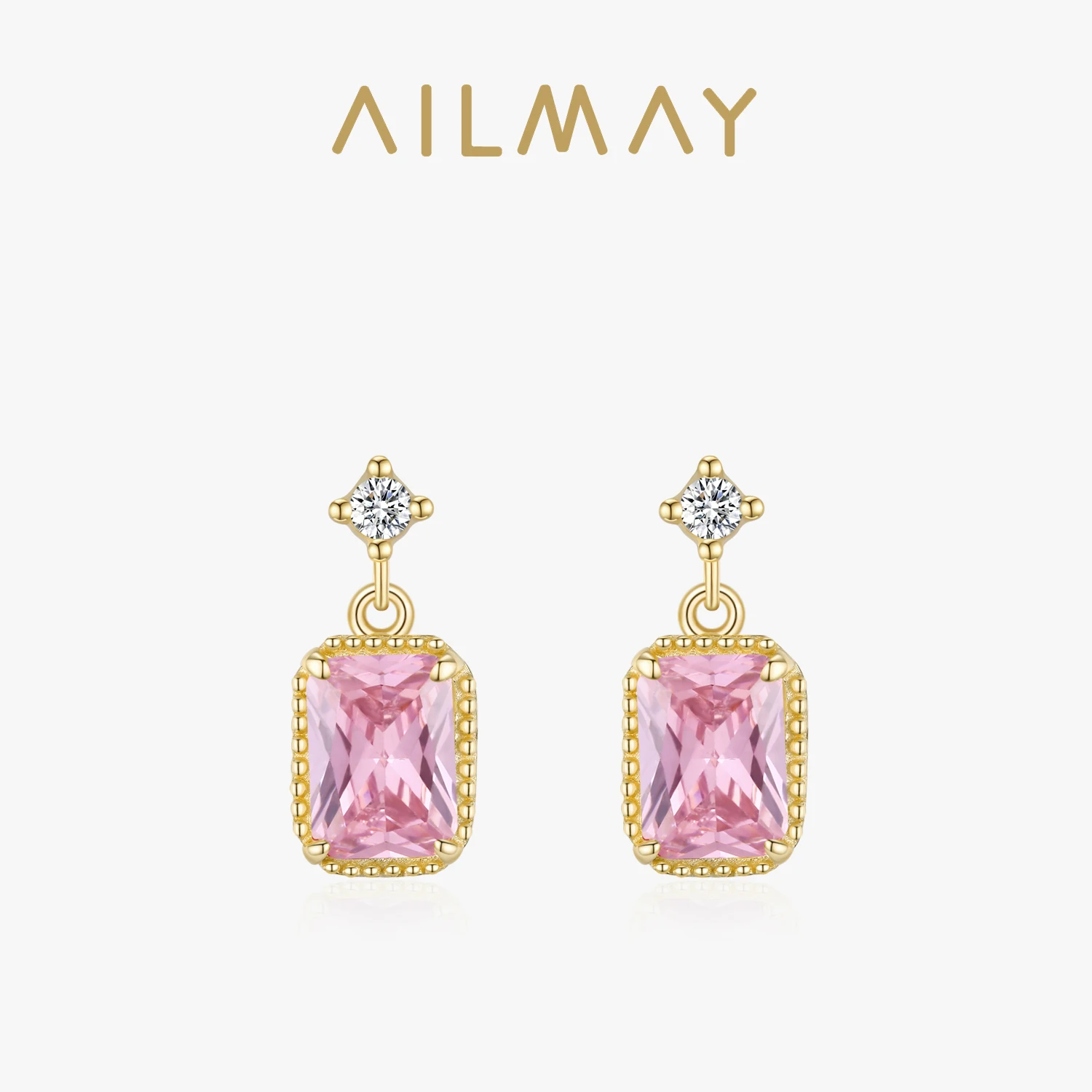 Ailmay модные серьги из стерлингового серебра 925 пробы с розовым прямоугольным цирконием, висячие серьги для женщин, романтический подарок на День святого Валентина
Ailmay модные серьги из стерлингового серебра 925 пробы с розовым прямоугольным цирконием, висячие серьги для женщин, романтический подарок на День святого Валентина