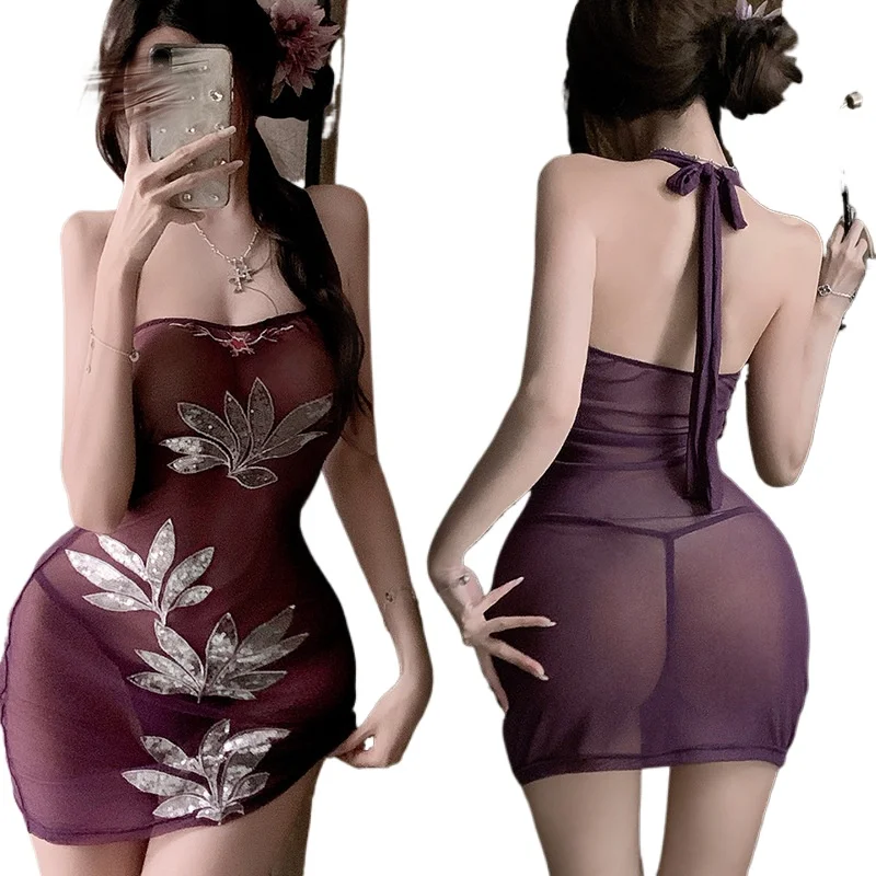 Sexy Tight Wrap Hip Skirt Pajamas Hot Perspective Passionate Cosplay Secretary Costume Nightclub Queen Cheongsam Dress Adult Set
Sexy Tight Wrap Hip Skirt Pajamas Hot Perspective Passionate Cosplay Secretary Costume Nightclub Queen Cheongsam Dress Adult Set