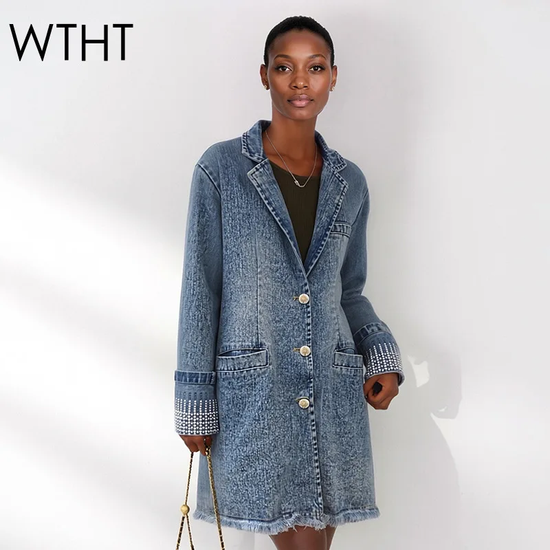 WTHT New Trendy Women's Back Hollow Out Bows Design Loose Denim Jacket 2026 Spring Fashion Long Sleeves Coat Female 1LS3001
WTHT New Trendy Women's Back Hollow Out Bows Design Loose Denim Jacket 2026 Spring Fashion Long Sleeves Coat Female 1LS3001