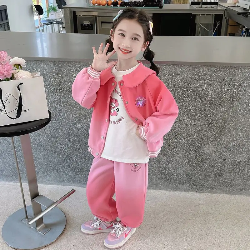 Kawaii Kuromi My Melody Sanrio Cute Cartoon Set Student Outing Pants Flash Jacket Children Birthday Gifts for Girls
Kawaii Kuromi My Melody Sanrio Cute Cartoon Set Student Outing Pants Flash Jacket Children Birthday Gifts for Girls