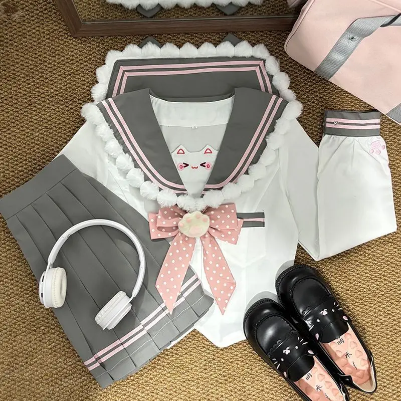 Japan Genuine JK Autumn And Winter Kitten Long-Sleeved Preppy Style Sailor Suit
Japan Genuine JK Autumn And Winter Kitten Long-Sleeved Preppy Style Sailor Suit