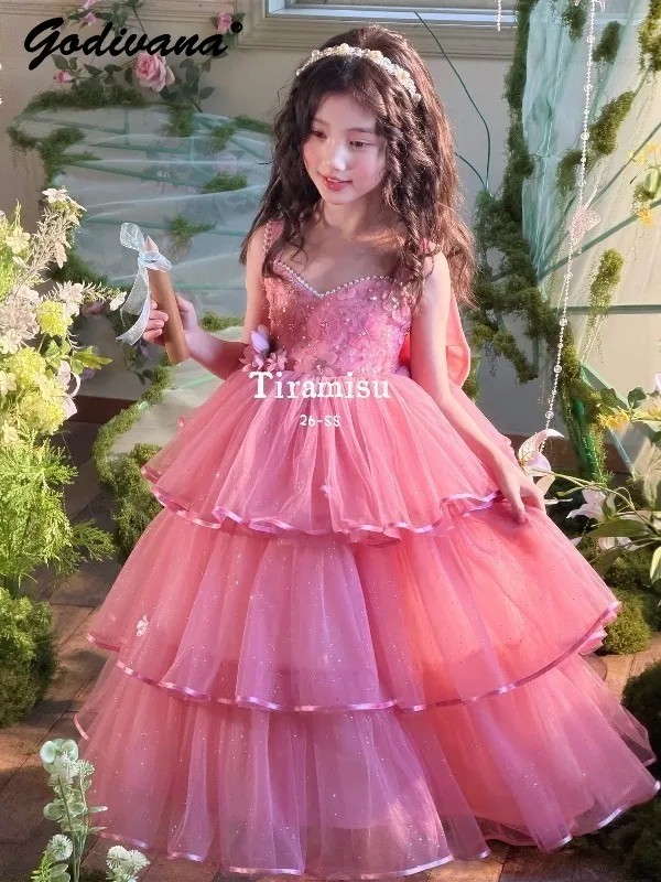 Sweet Baby Girls Summer Pink Princess Dress Kids High End Heavy Pearls Sequin Tulle Cake Birthday Party Performance Ball Gown
Sweet Baby Girls Summer Pink Princess Dress Kids High End Heavy Pearls Sequin Tulle Cake Birthday Party Performance Ball Gown