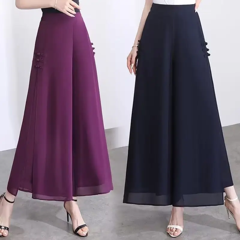 2024 New Chiffon Wide Leg Summer Fashion Women Pants High Waist Lace Split Leg Cropped Pants Ladies Casual Pantalones Z405
2024 New Chiffon Wide Leg Summer Fashion Women Pants High Waist Lace Split Leg Cropped Pants Ladies Casual Pantalones Z405