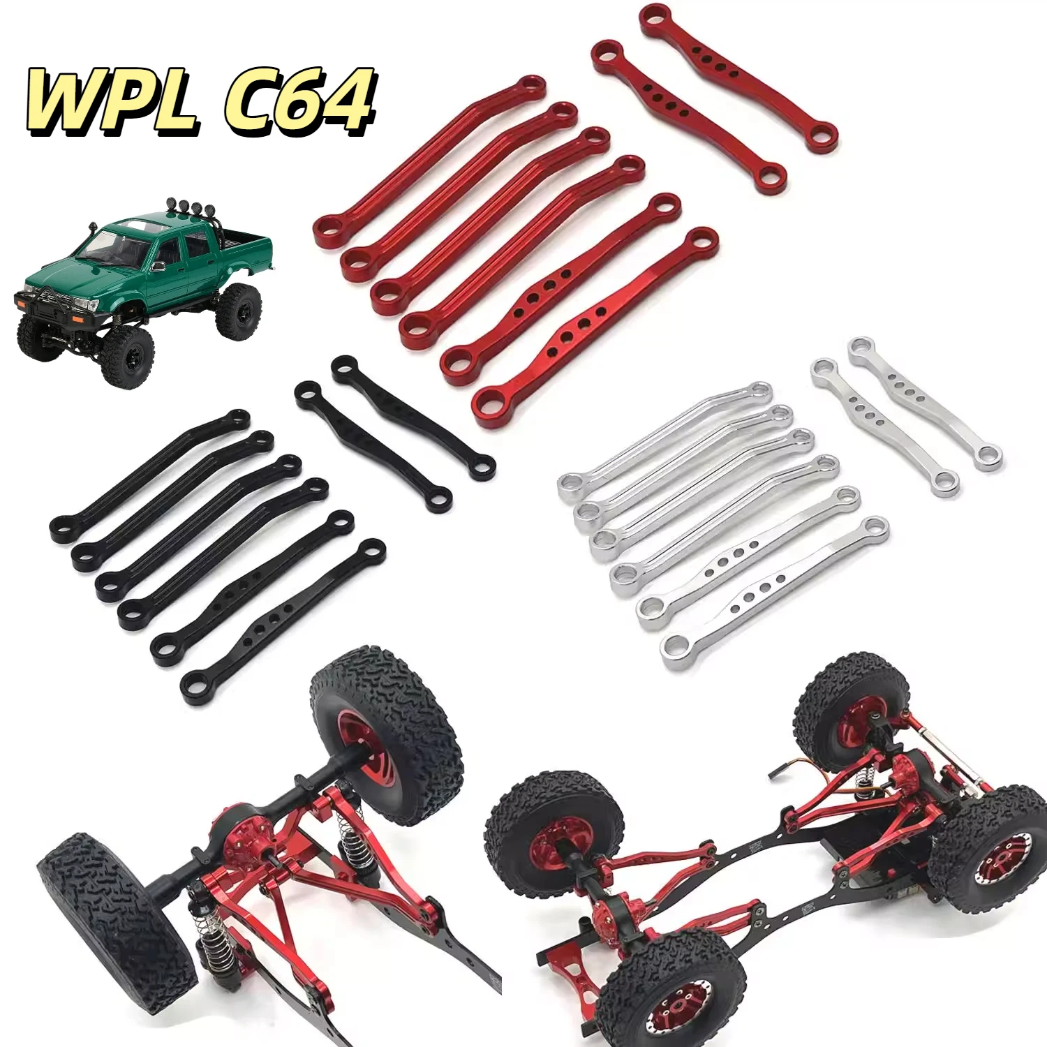WPL Durable Aluminum Alloy Front Rear Fixed Link Rod Rc Car Upgrade Parts For WPL C64 Hilux Rc Rock Crawler Car In Stock
WPL Durable Aluminum Alloy Front Rear Fixed Link Rod Rc Car Upgrade Parts For WPL C64 Hilux Rc Rock Crawler Car In Stock