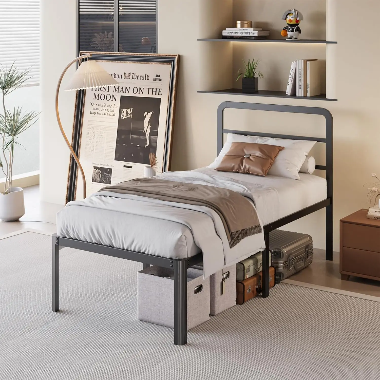 16 H Twin Bed Frames With Headboard, Heavy Duty Metal Twin Size Platform Bed Frame With Rounded Corner Legs, No Box Spring Ned,
16 H Twin Bed Frames With Headboard, Heavy Duty Metal Twin Size Platform Bed Frame With Rounded Corner Legs, No Box Spring Ned,