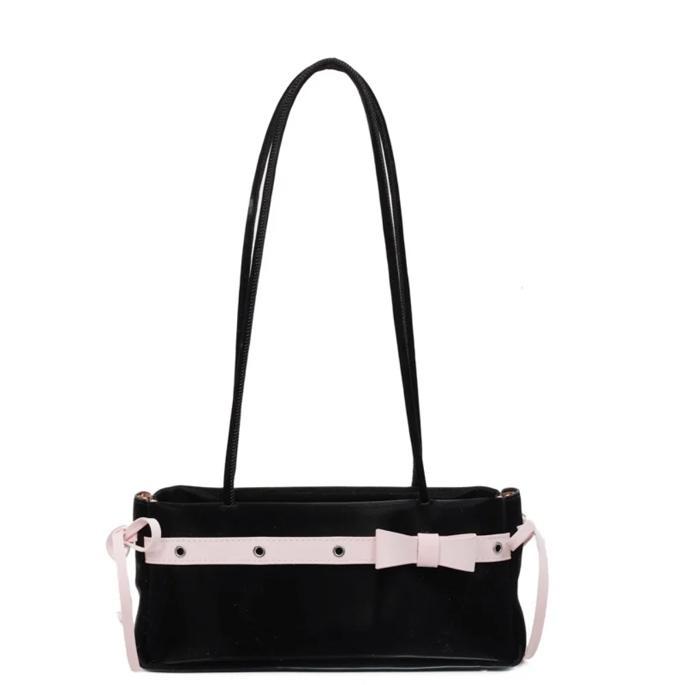 Fashion Sweet French Stick Handbag Bow Ribbon Y2K Underarm Bag French Large Capacity Armpit Bag School
Fashion Sweet French Stick Handbag Bow Ribbon Y2K Underarm Bag French Large Capacity Armpit Bag School