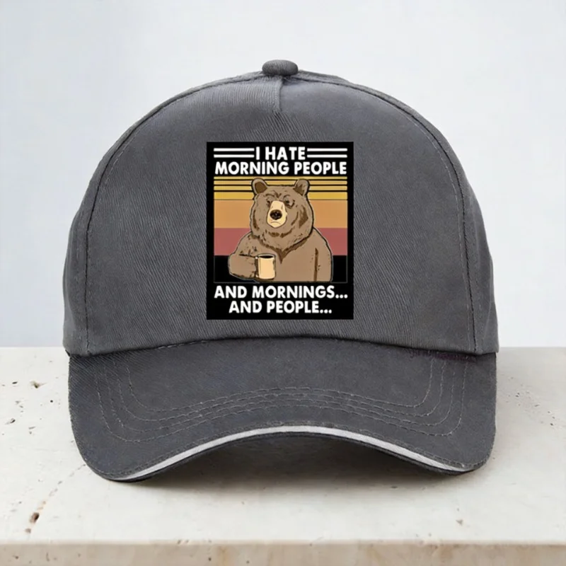 Bear I Hate Morning People Baseball cap Adult Men Women Adjustable Snapback Hat Garros
Bear I Hate Morning People Baseball cap Adult Men Women Adjustable Snapback Hat Garros