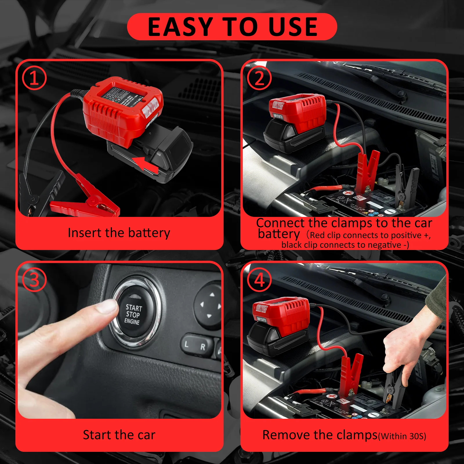 Car And Motorcycle Igniter Jump Starters For Milwaukee 18V Battery Pin Adapter Vehicles Jump Starting Automotive Booster Cables
Car And Motorcycle Igniter Jump Starters For Milwaukee 18V Battery Pin Adapter Vehicles Jump Starting Automotive Booster Cables