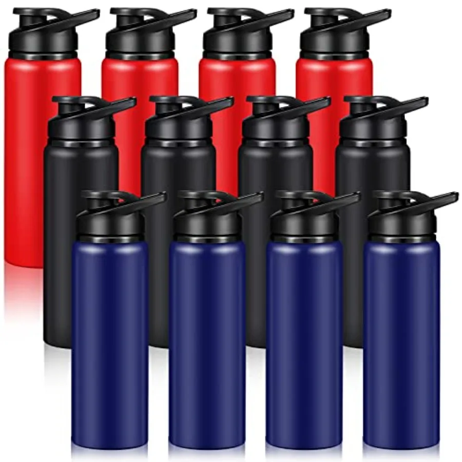 12 Pieces 24 oz Aluminum Water Bottles Set Metal Sports Bike Water Bottle Reusable Travel Bottles with Lid for Gym Sports Campi
12 Pieces 24 oz Aluminum Water Bottles Set Metal Sports Bike Water Bottle Reusable Travel Bottles with Lid for Gym Sports Campi