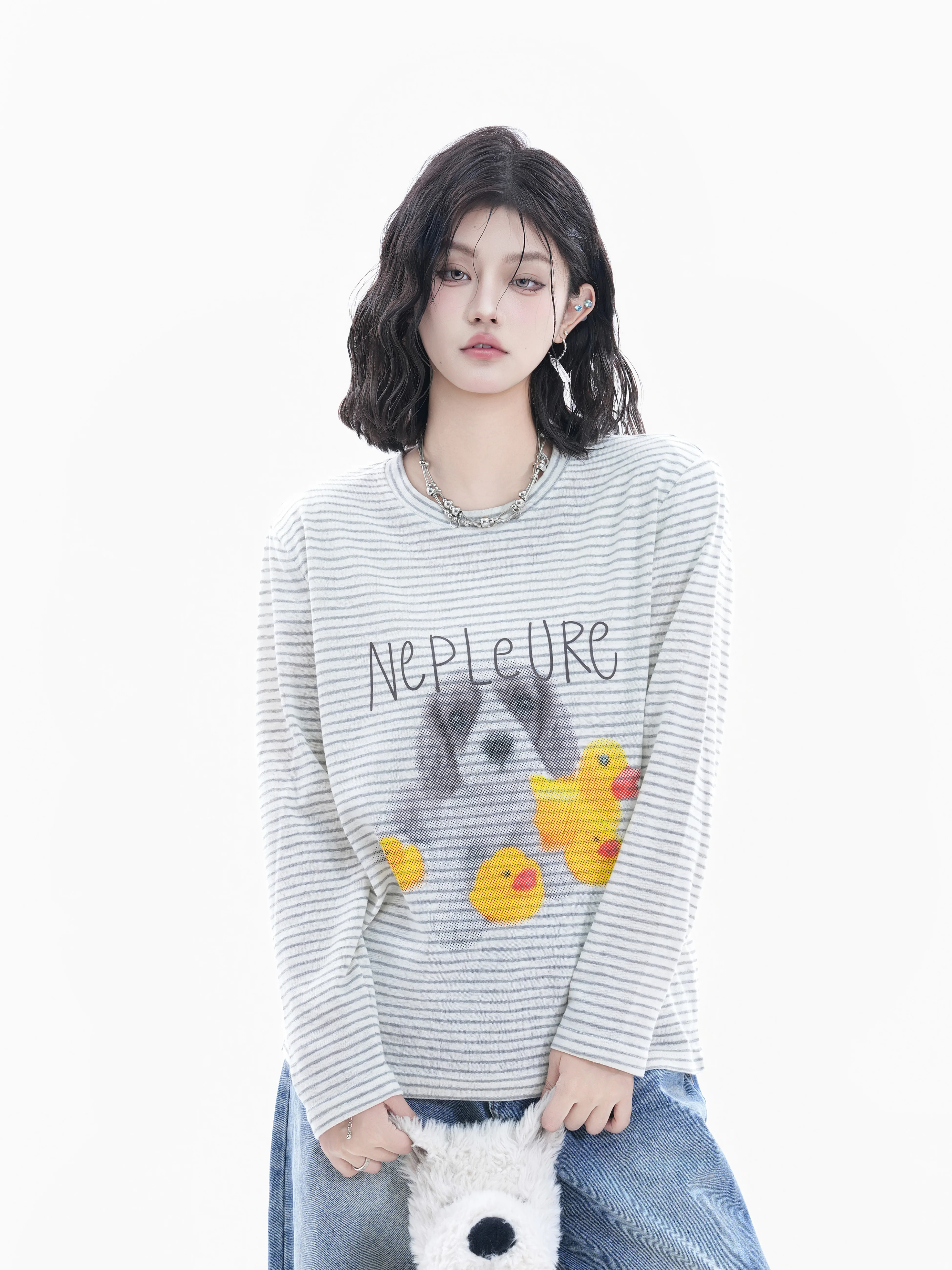 Women's Loose Fit Long Sleeve T-Shirt Thin Transparent Printed Duck Print Casual Top American Style Yellow Polka Dot Stripes
Women's Loose Fit Long Sleeve T-Shirt Thin Transparent Printed Duck Print Casual Top American Style Yellow Polka Dot Stripes
