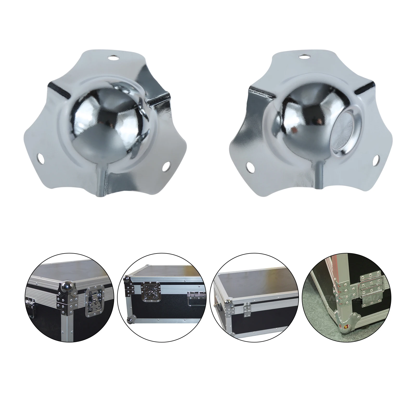 4Pcs 68mm Chrome Polished Steel Road Flight Case Ball Corner Protector Aluminum Box Edge Corner Bracket Metal Cover Protector
4Pcs 68mm Chrome Polished Steel Road Flight Case Ball Corner Protector Aluminum Box Edge Corner Bracket Metal Cover Protector