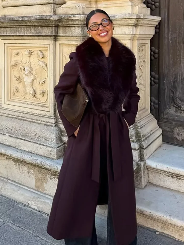 HH женское длинное пальто со съемным воротником из искусственного меха с длинными рукавами и поясом, однотонное теплое свободное пальто, женская модная куртка для поездок на работу
HH женское длинное пальто со съемным воротником из искусственного меха с длинными рукавами и поясом, однотонное теплое свободное пальто, женская модная куртка для поездок на работу