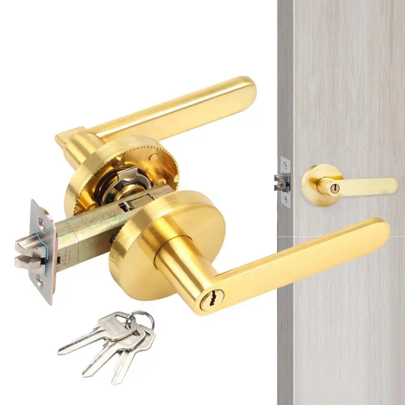 1pcs Heavy Duty Gold Hall And Closet Door Handle Bedroom Bathroom Passage Door Lock Brushed Gold Lever Passage Door Handle
1pcs Heavy Duty Gold Hall And Closet Door Handle Bedroom Bathroom Passage Door Lock Brushed Gold Lever Passage Door Handle
