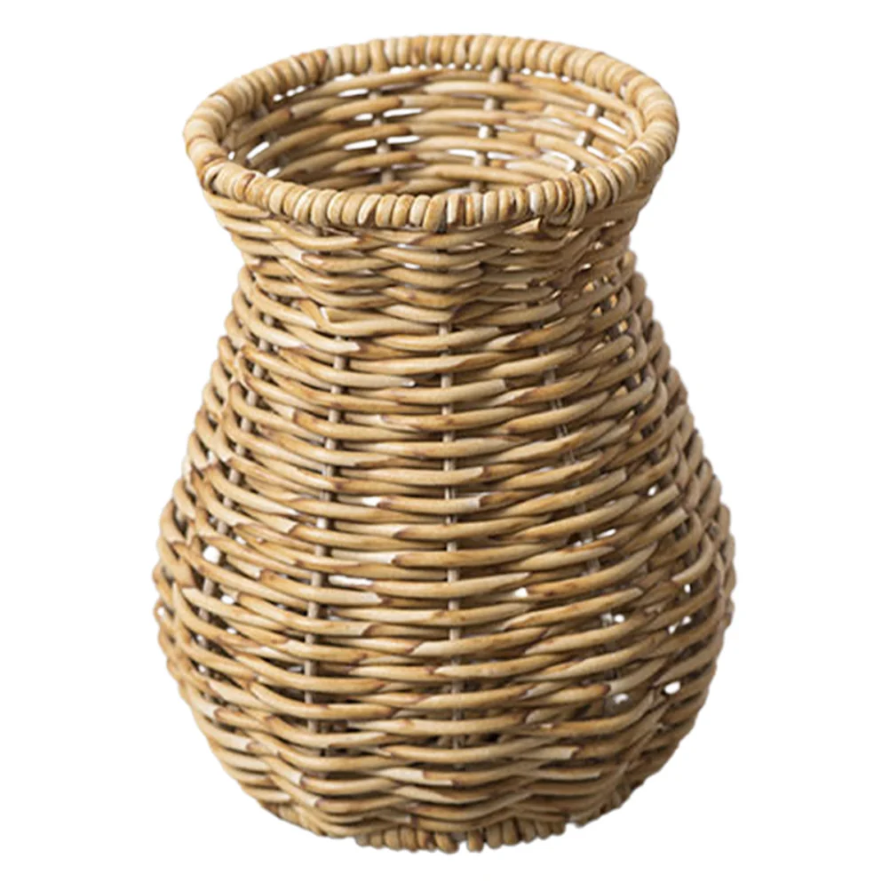 Plastic Woven Flower Vase Rustic Simulation Rattan Design for Home Decor Dried Flowers Arrangement Table Decoration
Plastic Woven Flower Vase Rustic Simulation Rattan Design for Home Decor Dried Flowers Arrangement Table Decoration