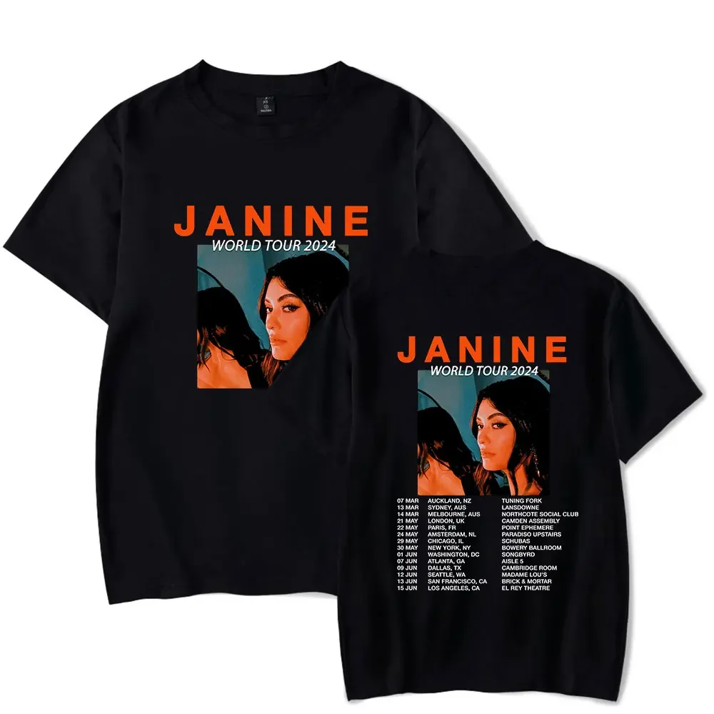 Футболка Janine Merch Janine Tour 2024, Повседневная Уличная одежда с круглым вырезом и коротким рукавом для мужчин и женщин
Футболка Janine Merch Janine Tour 2024, Повседневная Уличная одежда с круглым вырезом и коротким рукавом для мужчин и женщин