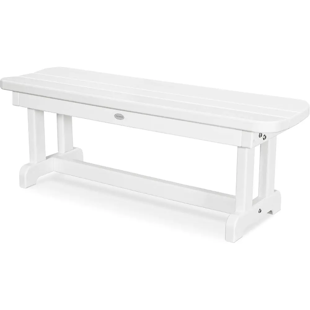 48 White Backless Park Bench
48 White Backless Park Bench