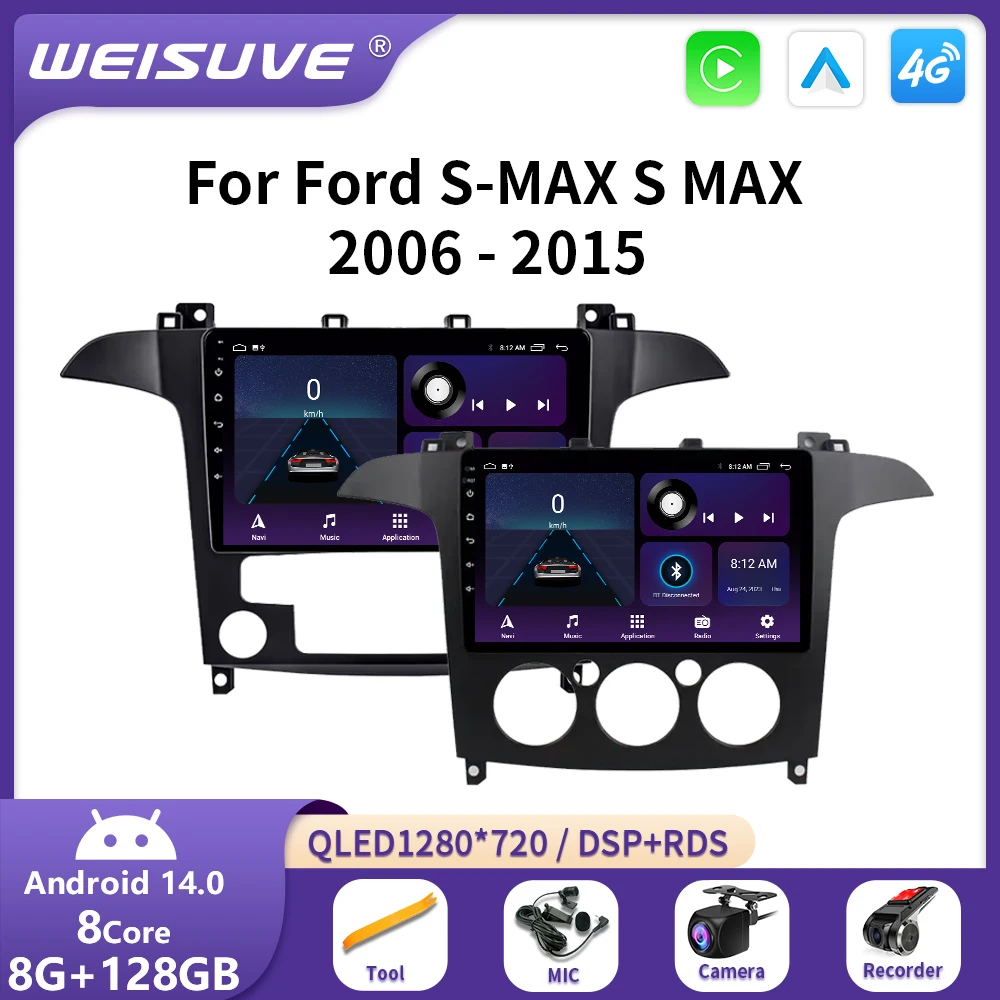 Android14 Video Player Carplay Auto For Ford S Max S-MAX 2007 2008 2009 2010 2011 - 2015 Multimedia Car Radio WIFI 4G DSP Stereo
Android14 Video Player Carplay Auto For Ford S Max S-MAX 2007 2008 2009 2010 2011 - 2015 Multimedia Car Radio WIFI 4G DSP Stereo