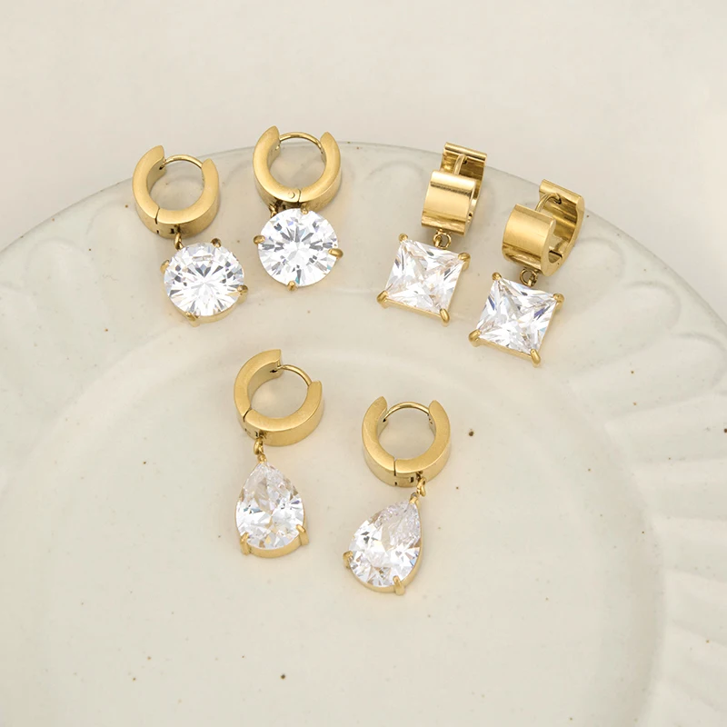 Women Wide Band Drop Huggie Earrings Copper Round & Princess Pear Cut Moissanite Dangle Hoop Jewelry Gift for Valentine Wedding
Women Wide Band Drop Huggie Earrings Copper Round & Princess Pear Cut Moissanite Dangle Hoop Jewelry Gift for Valentine Wedding