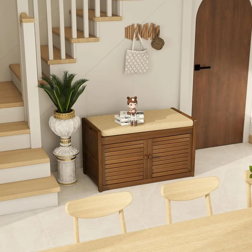 2-Tier Bamboo Shoe Cabinet with Padded Seat, Entryway Storage Bench (31.49L x 13.78W x 18.9H)
2-Tier Bamboo Shoe Cabinet with Padded Seat, Entryway Storage Bench (31.49L x 13.78W x 18.9H)