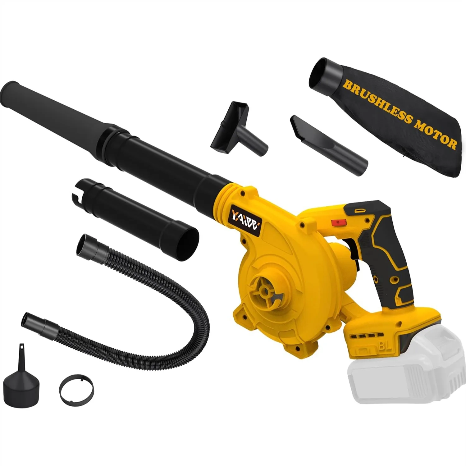 Cordless Leaf Blower for Dewalt 20V Max Battery, Brushless Motor, 6 Speeds Up to 180MPH, 2-in-1 Blower & Vacuum (Tool Only)
Cordless Leaf Blower for Dewalt 20V Max Battery, Brushless Motor, 6 Speeds Up to 180MPH, 2-in-1 Blower & Vacuum (Tool Only)