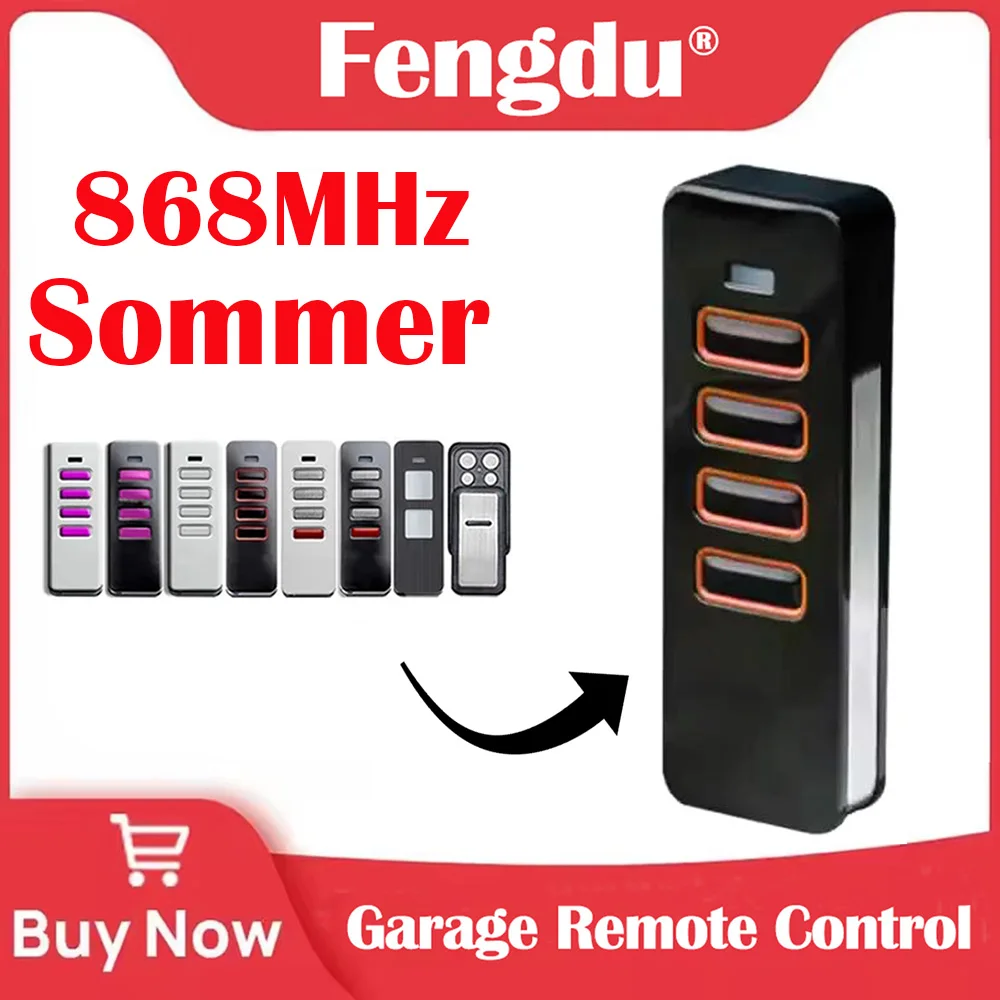 SOMMER Pearl Vibe Twin Status SOMloq2 TX55-868-4 TRX55-868-4 TX40-868-4 4018 4019 4018V375 Garage Door Opener Remote Control
SOMMER Pearl Vibe Twin Status SOMloq2 TX55-868-4 TRX55-868-4 TX40-868-4 4018 4019 4018V375 Garage Door Opener Remote Control