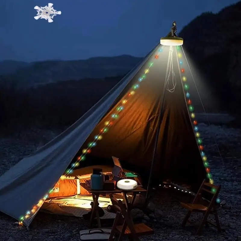 Camping String Lights, IP44 Waterproof String Lights With RGB Colorful & Warm White Light, Quick Storage
Camping String Lights, IP44 Waterproof String Lights With RGB Colorful & Warm White Light, Quick Storage